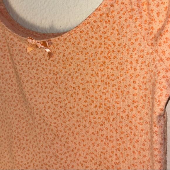 American Eagle Orange Floral Top woman's size small off the shoulder - Picture 10 of 16